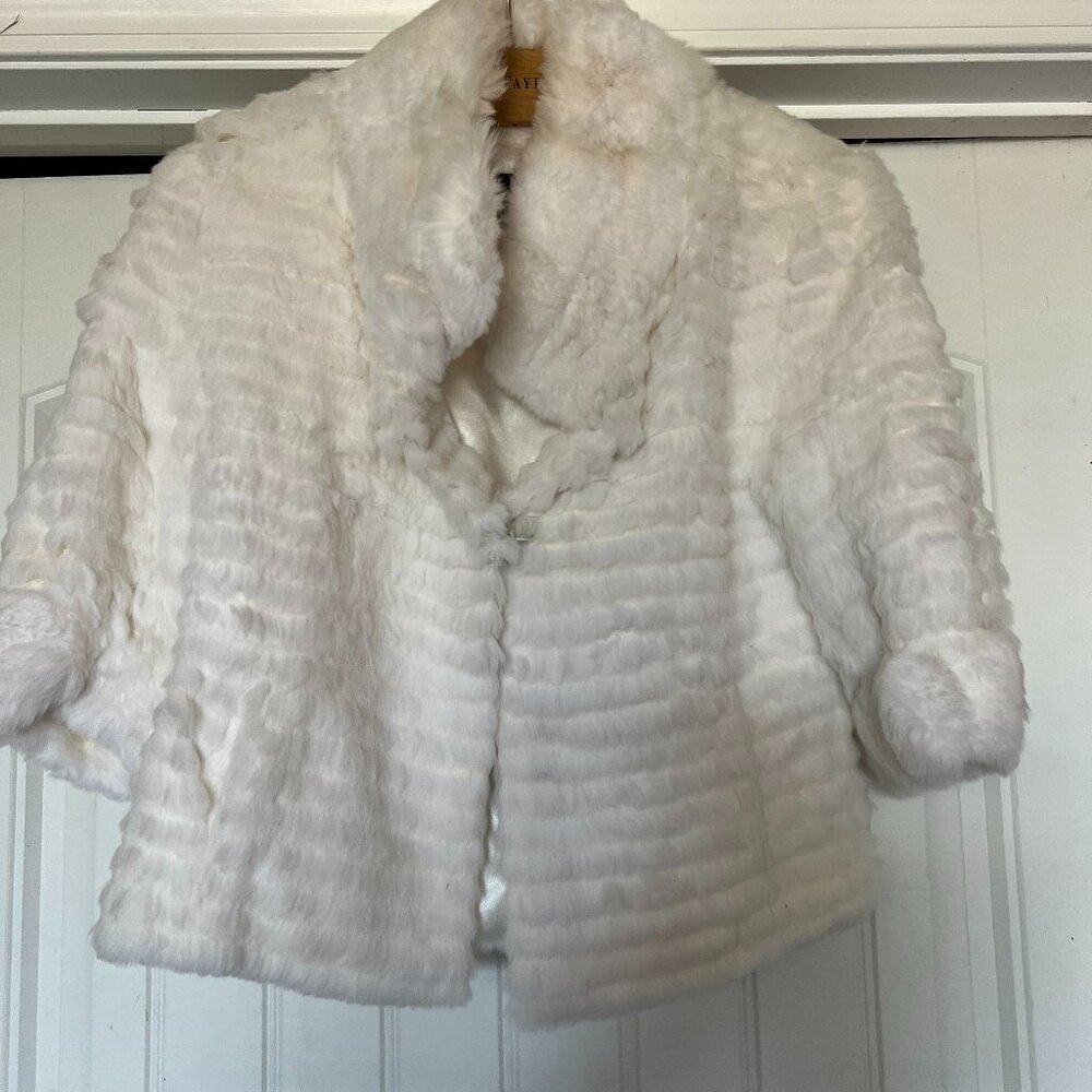 Belle Fair White Fur Coat